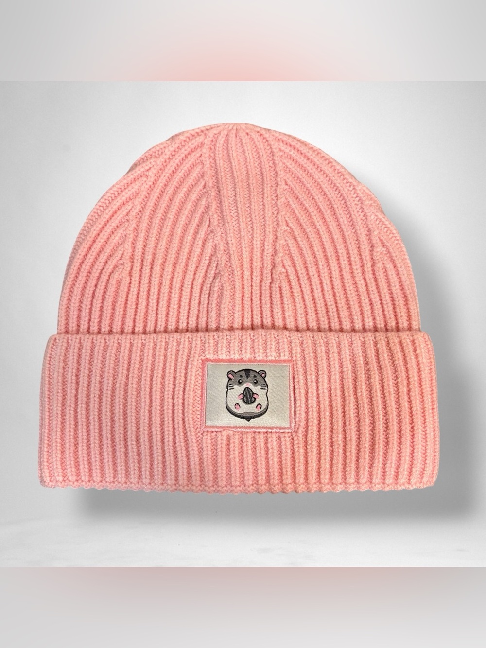 Big Hamster Beanie Hat Pink